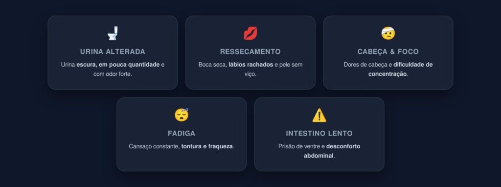 sinais desidratação