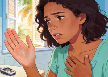 Suor frio nas mãos não é apenas nervosismo, pode ser sinal de hipoglicemia ou disfunção do sistema nervoso autônomo