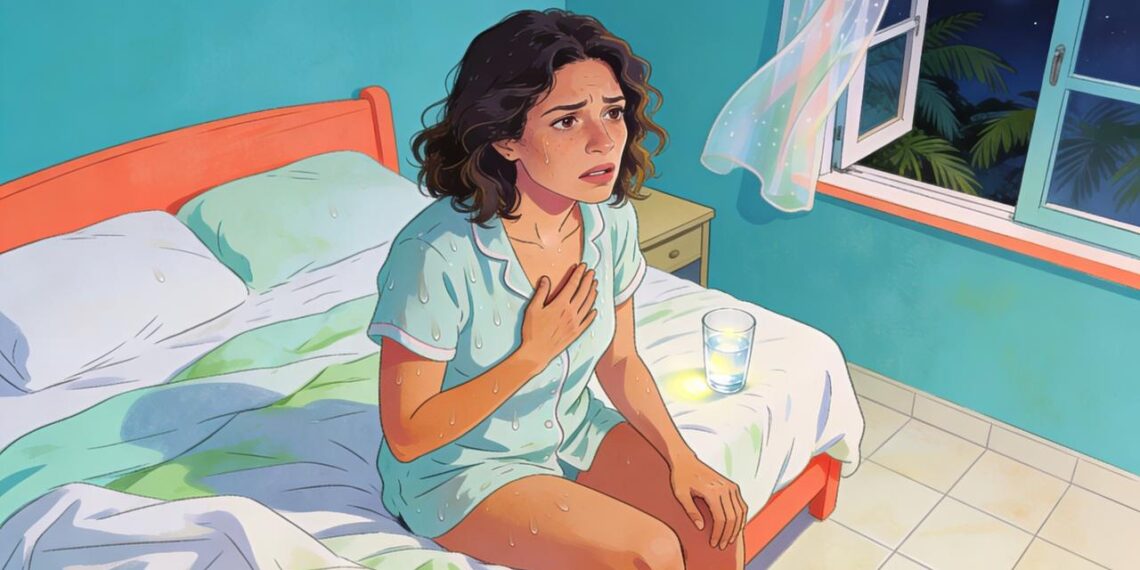 Suor noturno excessivo não é apenas calor: é um sinal fisiológico claro de que seu equilíbrio hormonal pode estar alterado