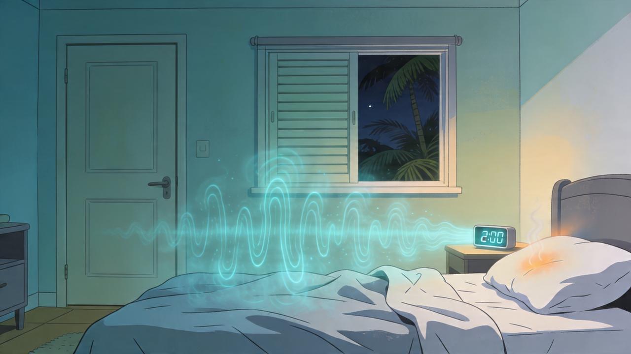 Quarto fechado e abafado pode aumentar despertares e desconforto respiratório noturno.