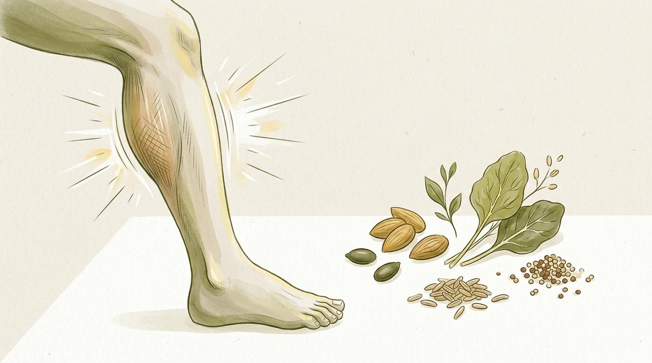 Magnésio ganha destaque quando cansaço vem com cãibras e tensão muscular.