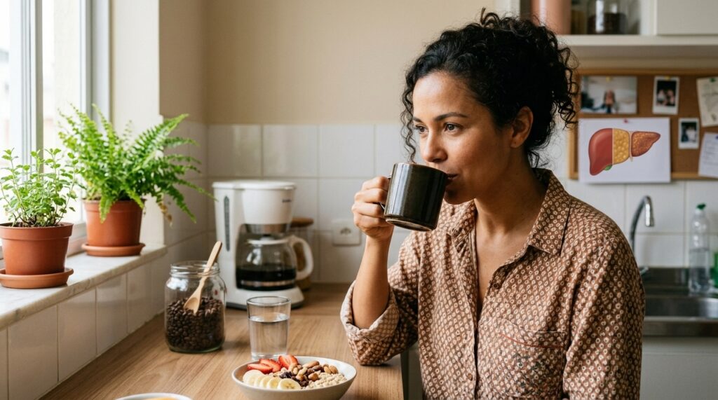Que efeitos tem no fígado beber café preto todos os dias?