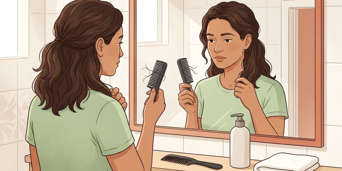 A queda de cabelo persistente não se deve apenas a fatores genéticos, mas sim a alterações hormonais causadas por estresse crônico e deficiências nutricionais