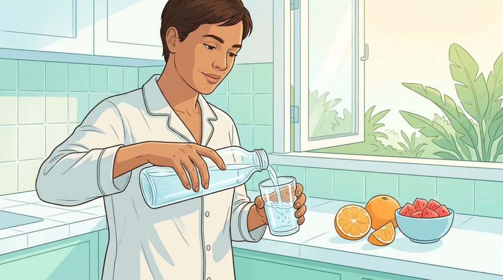 Beber dois copos de água ao acordar e espaçar o consumo ao longo do dia faz diferença