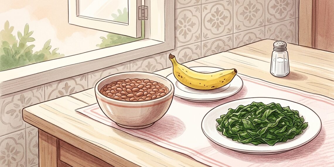 O que acontece com a pressão quando o potássio sobe e o sódio cai na alimentação