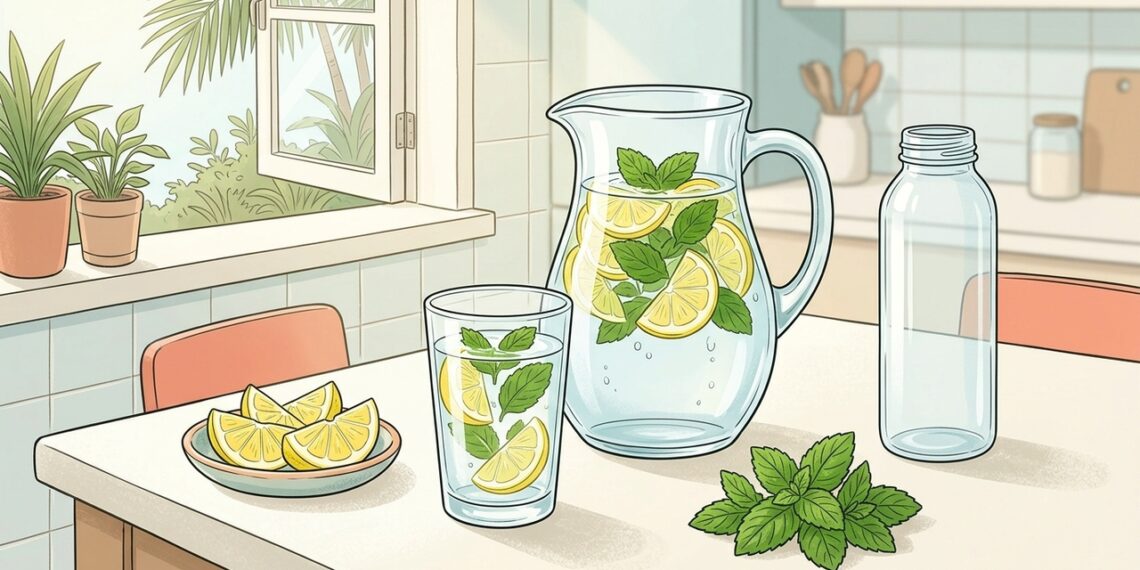Um tipo de água aromatizada que ajuda os rins a melhorar a hidratação e a função renal naturalmente