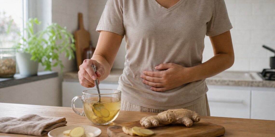 O gengibre pode apoiar a digestão e fazer parte de uma rotina de cuidado alimentar.