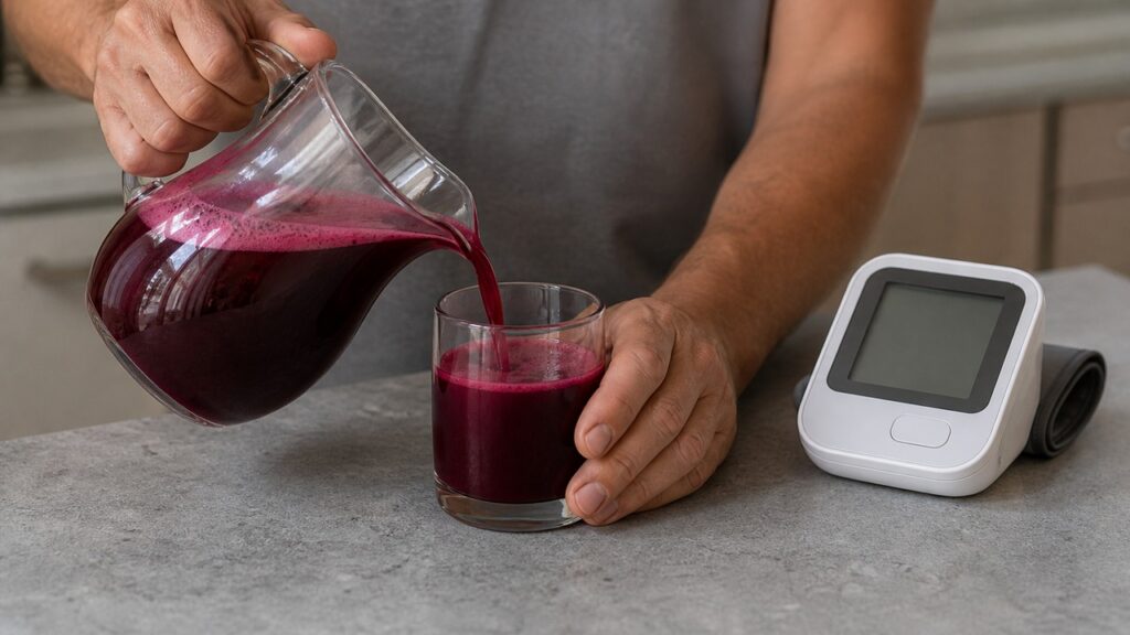 Pequenas porções de suco de beterraba ajudam a mostrar um uso mais cuidadoso e consciente no dia a dia.