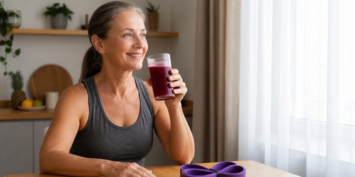 A romã pode apoiar a energia muscular quando combinada com alimentação adequada e treino de força.