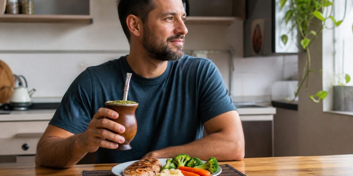 A erva-mate pode apoiar saciedade e metabolismo quando entra em uma rotina alimentar equilibrada.