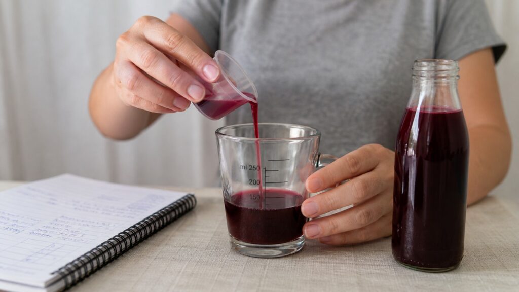 Controlar a porção diária ajuda a incluir o suco de cereja azeda com mais segurança na rotina.