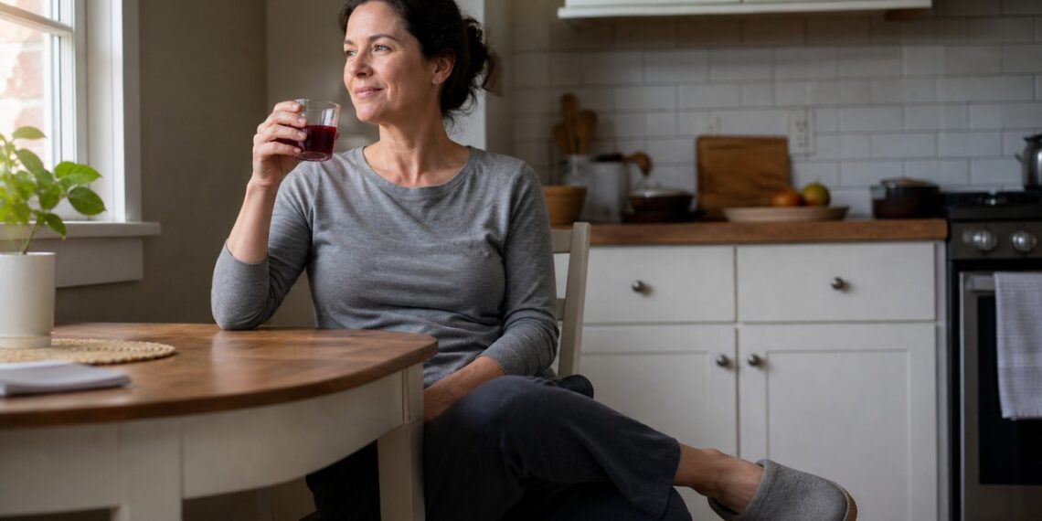 O suco de cereja azeda pode ser usado como apoio alimentar no cuidado com ácido úrico e crises de gota.