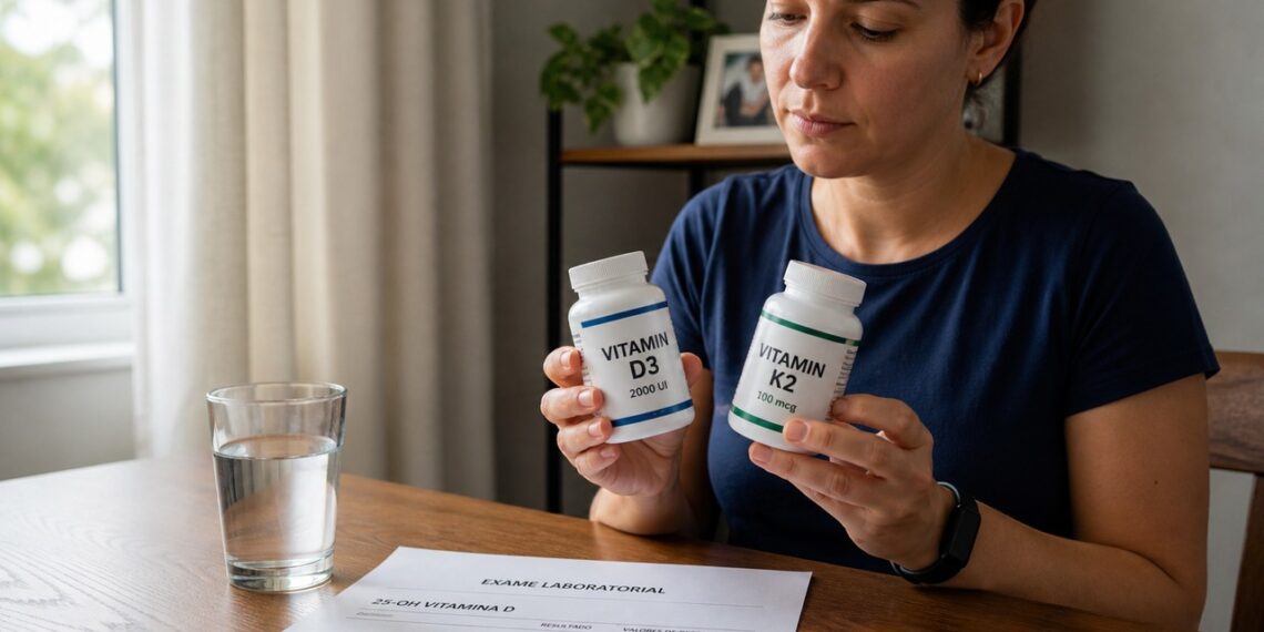A combinação de D3 com K2 pode apoiar o uso adequado do cálcio quando indicada com base em exames.