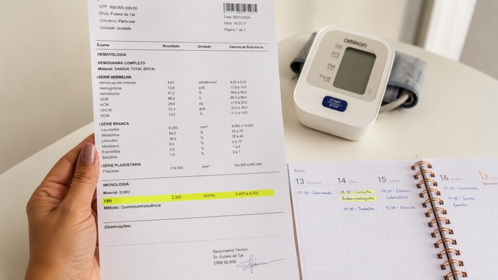 Exames simples podem ajudar a diferenciar sintomas emocionais de alterações hormonais da tireoide.