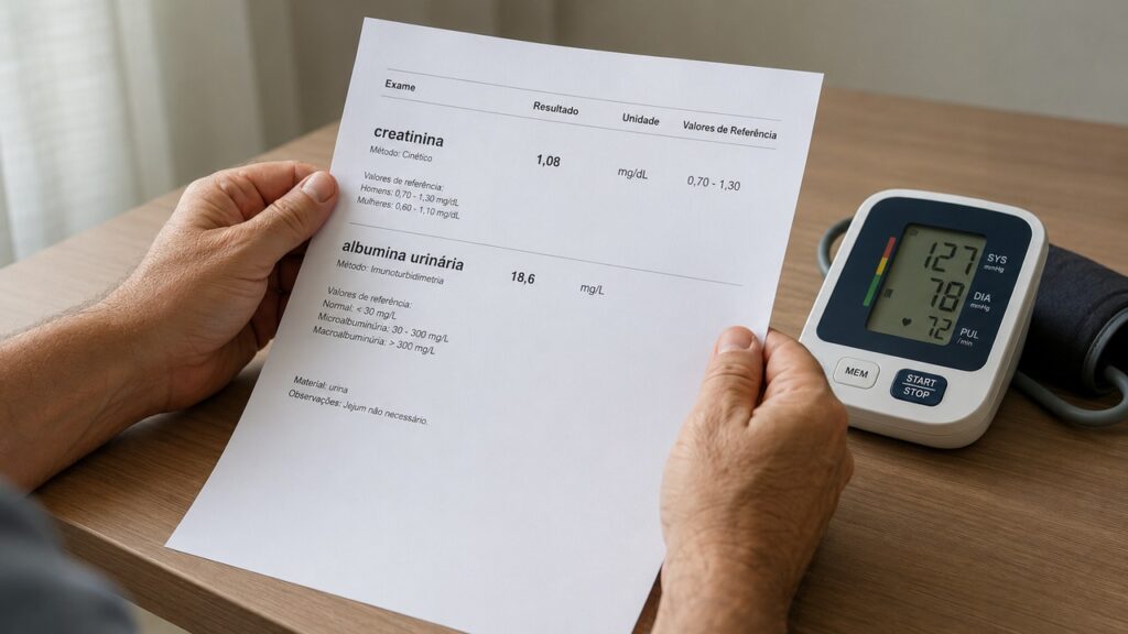 Exames simples podem revelar cedo alterações renais em quem tem diabetes e pressão alta.
