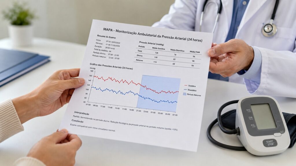 O registro fora do consultório ajuda a identificar hipertensão mascarada e variações noturnas.