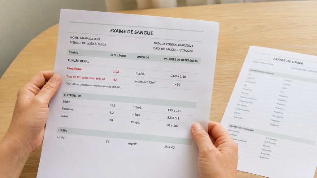 Exames simples podem revelar doença renal crônica antes de sinais como coceira e inchaço.