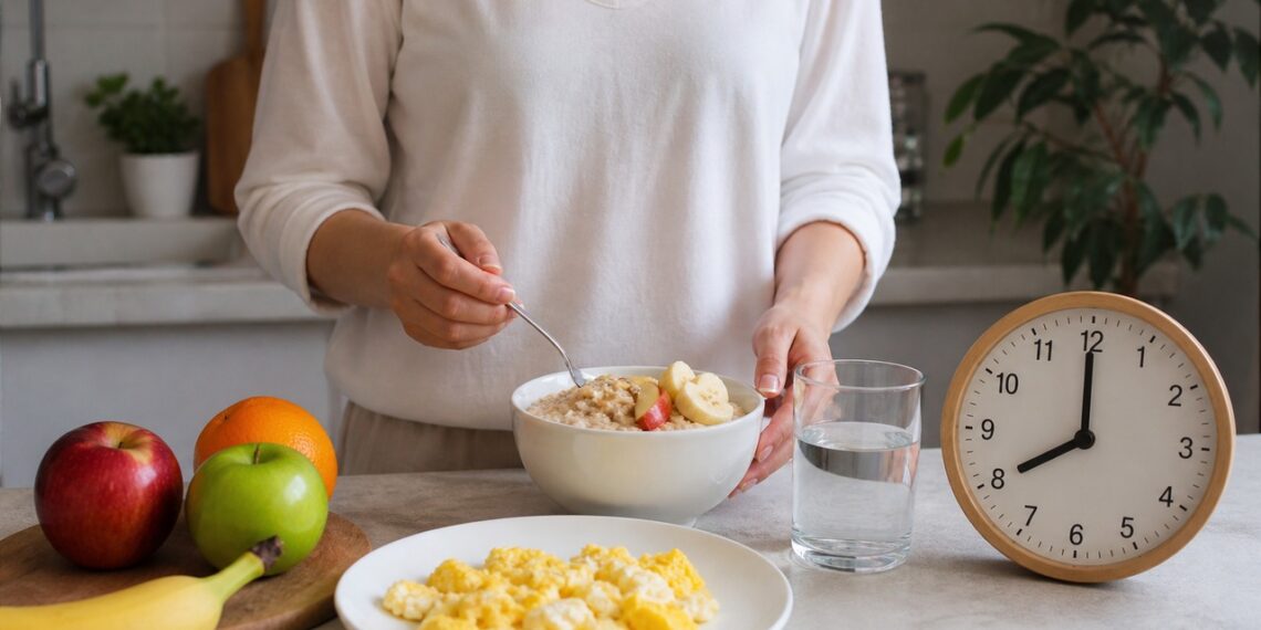 Um jejum noturno moderado pode apoiar o metabolismo quando a primeira refeição é equilibrada.