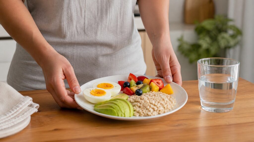 Quebrar o jejum com proteínas e fibras ajuda a evitar picos metabólicos logo pela manhã.