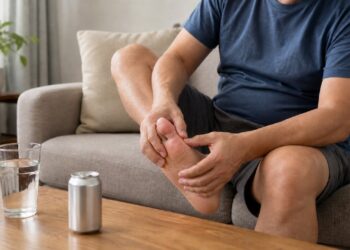 Dor articular frequente pode ter relação com ácido úrico alto e consumo excessivo de bebidas adoçadas.