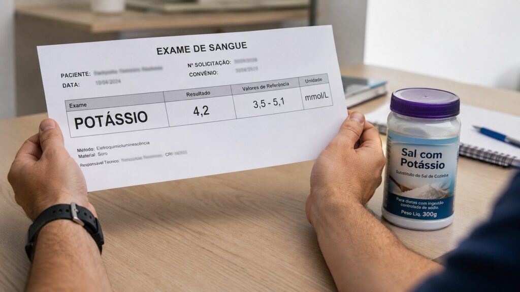 O acompanhamento do potássio no sangue é essencial para reduzir riscos em pessoas com hipertensão resistente.