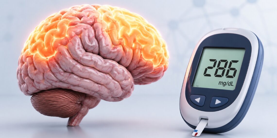 Estudo mostra que o cérebro de pessoas com diabetes tipo 2 precisa de mais esforço para manter o mesmo desempenho cognitivo.