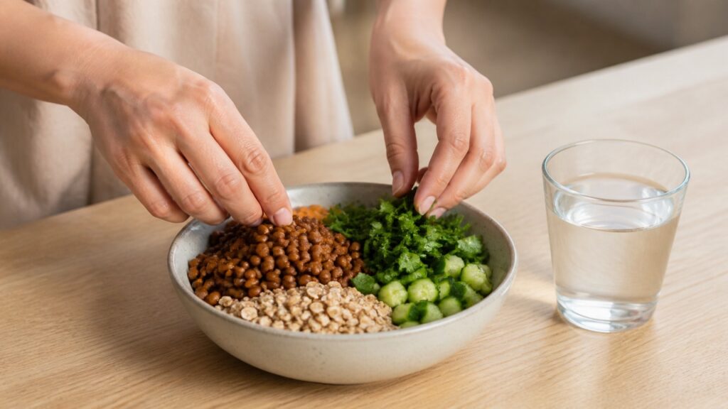 Alimentos ricos em fibras podem favorecer a produção intestinal de butirato de forma gradual.