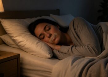 Selar os lábios à noite só deve ser considerado quando a respiração nasal está livre e segura.