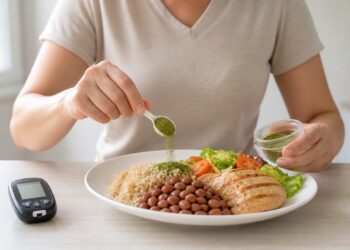 O pó de moringa é estudado como apoio alimentar para reduzir picos de glicose após as refeições.
