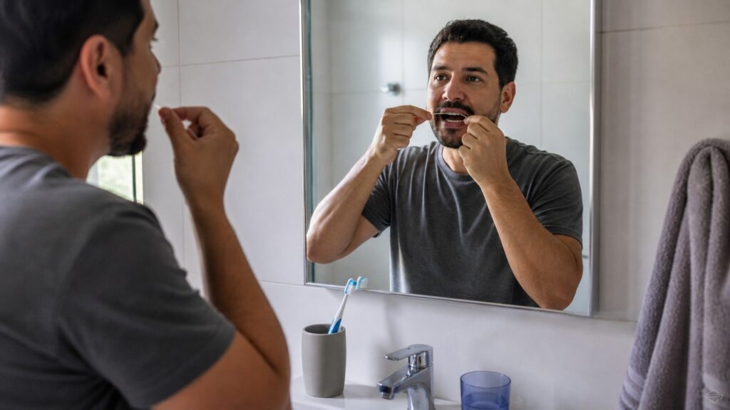 A higiene diária ajuda a reduzir placa bacteriana e proteger a gengiva antes que a inflamação avance.