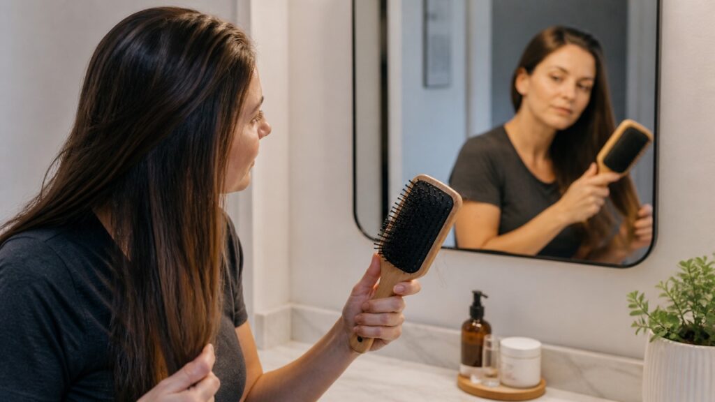 A queda persistente dos fios pode ser um sinal de alterações hormonais que merecem investigação.