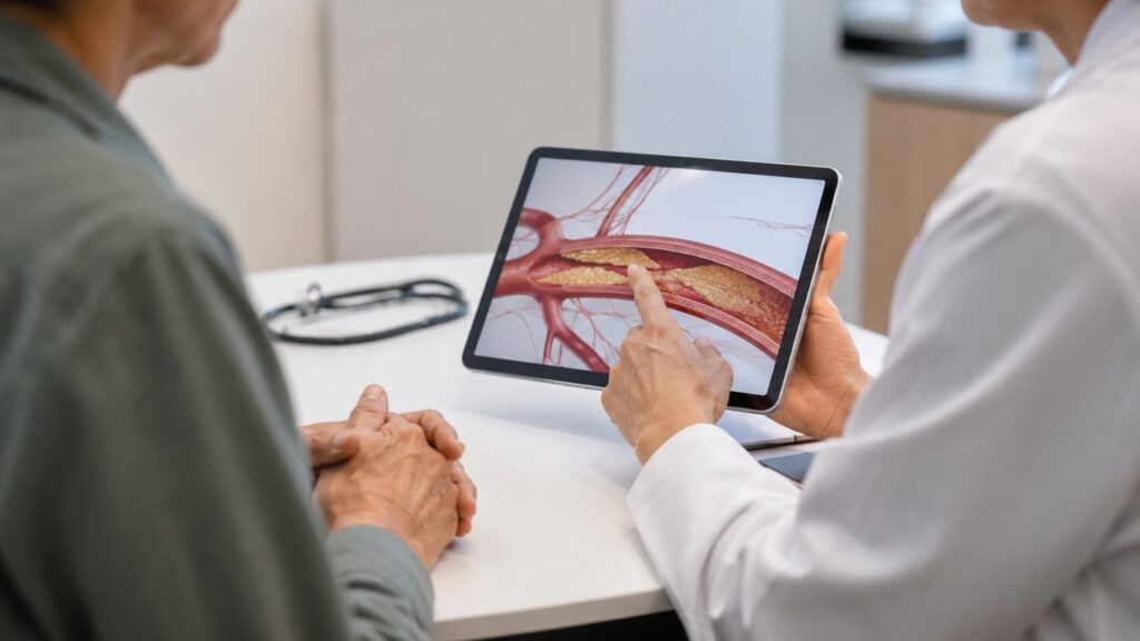 Calcificação vascular exige avaliação ampla, incluindo dieta, rins, ossos e risco cardiovascular.