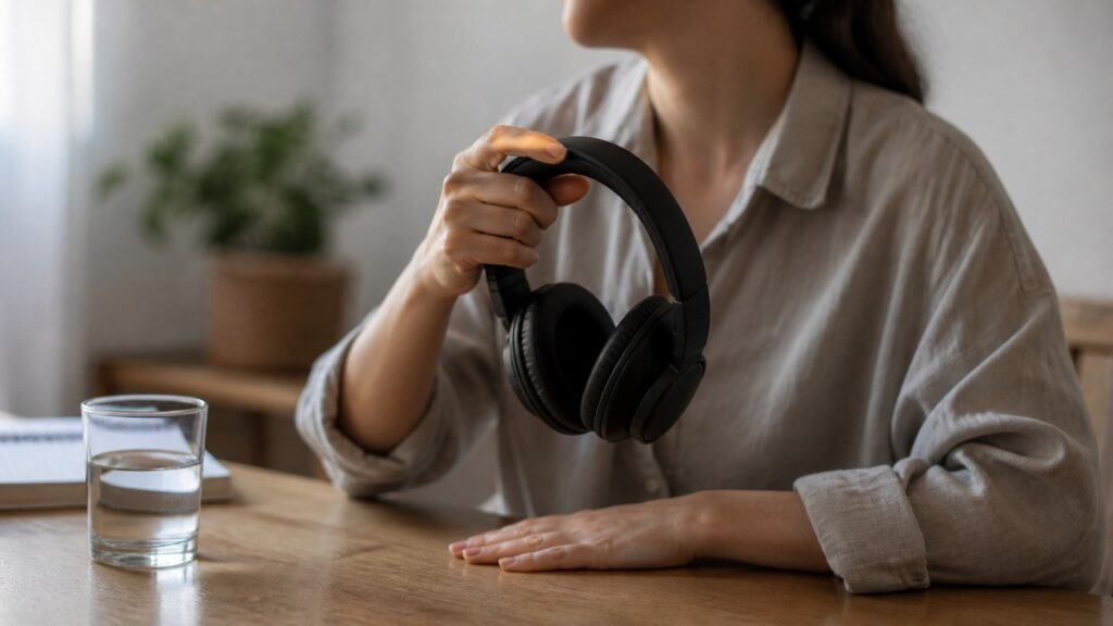 Pausas no uso dos fones podem ajudar quem percebe tontura, pressão no ouvido ou sensação de isolamento.