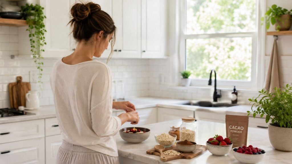 Uma alimentação variada pode apoiar a barreira intestinal e reduzir estímulos inflamatórios.