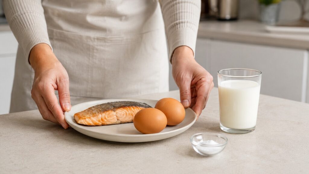 Fontes alimentares de iodo ajudam a apoiar a produção adequada dos hormônios da tireoide.