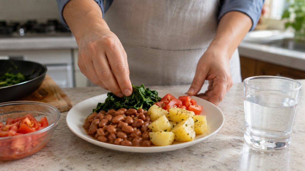 Alimentos ricos em potássio ajudam a sustentar o equilíbrio mineral necessário aos músculos.