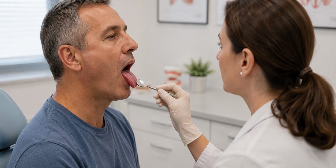 Alterações persistentes na língua podem ser um sinal precoce de deficiência de vitamina B12.