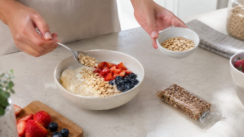 Refeições com proteína e fibras podem ajudar a reduzir picos de fome e vontade de doces.