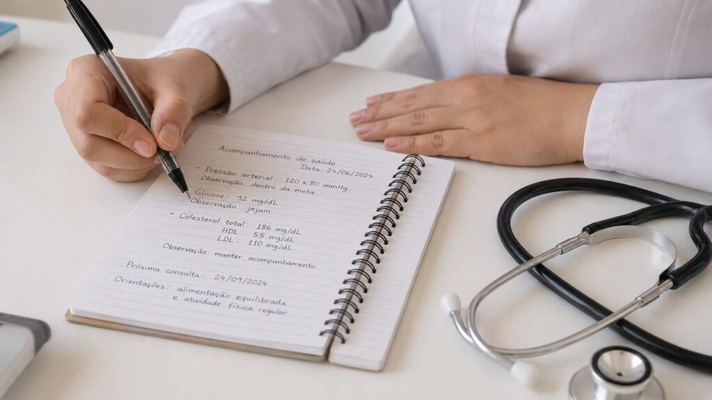 Avaliar pressão, glicose e colesterol é mais importante do que interpretar a dobra isoladamente.