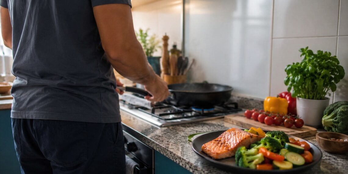 Alimentação equilibrada com fontes naturais de taurina como parte do cuidado diário com as células.