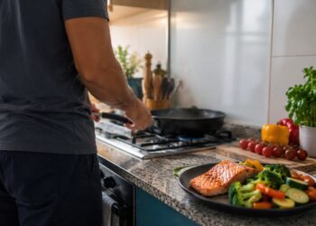 Alimentação equilibrada com fontes naturais de taurina como parte do cuidado diário com as células.