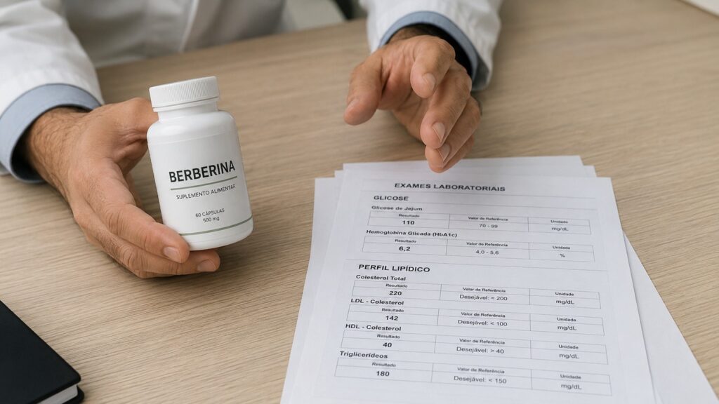 O uso de berberina exige atenção a exames, medicamentos e orientação profissional.