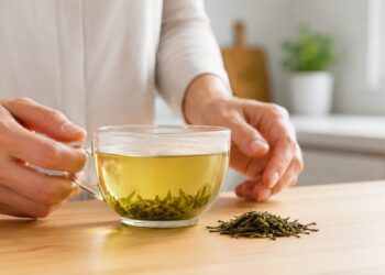 O preparo correto do chá verde ajuda a preservar seus compostos antioxidantes sem exagerar na concentração.