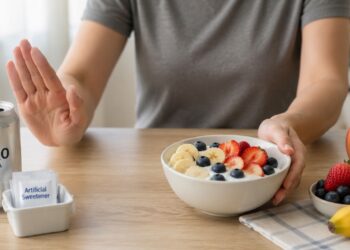 Reduzir adoçantes artificiais pode ajudar o paladar a se adaptar a sabores menos doces e mais naturais.