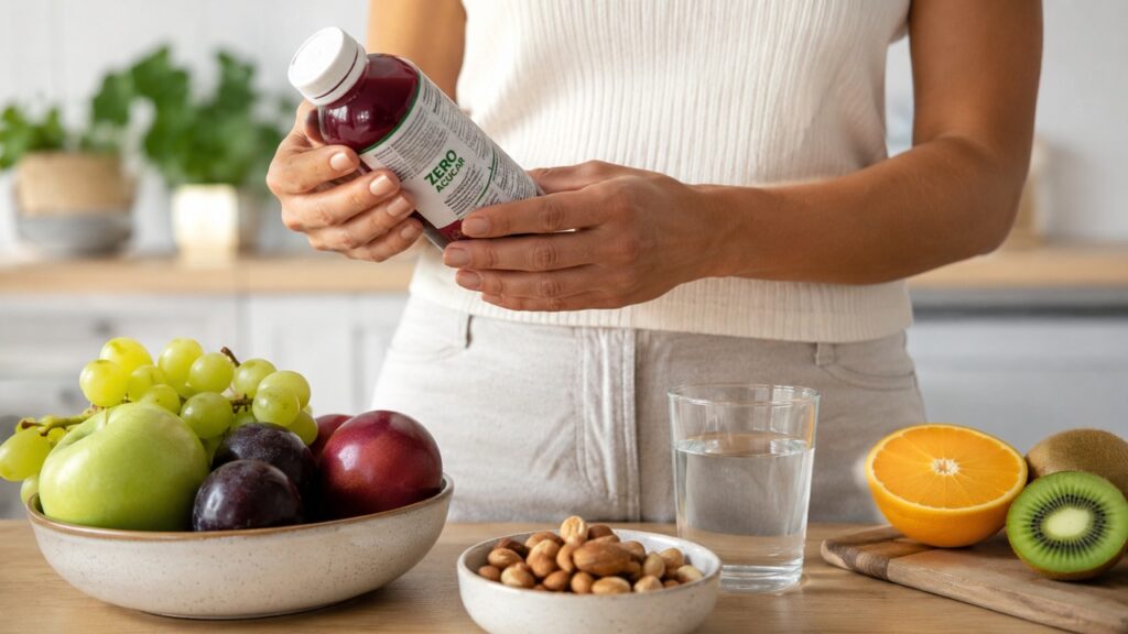 Ler rótulos ajuda a identificar adoçantes escondidos em produtos diet, zero açúcar e ultraprocessados.