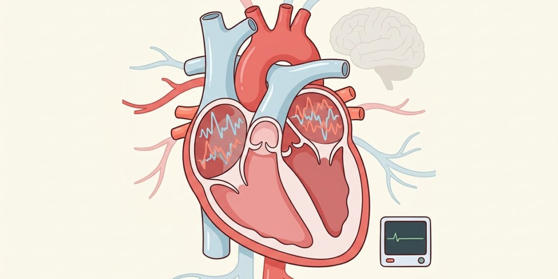 O que é uma fibrilação atrial e por que os batimentos podem ficar irregulares repentinamente?