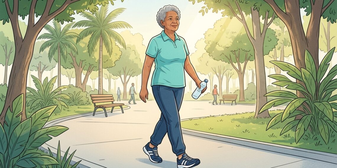 Quantos passos por dia são suficientes para idosos e é importante que eles caminhem ao ar livre?