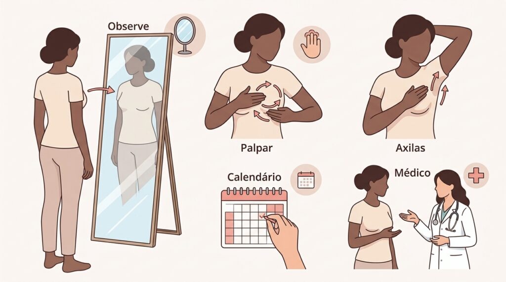 Fazer o autoexame das mamas: quando e como fazer? Quais são os erros mais comuns?