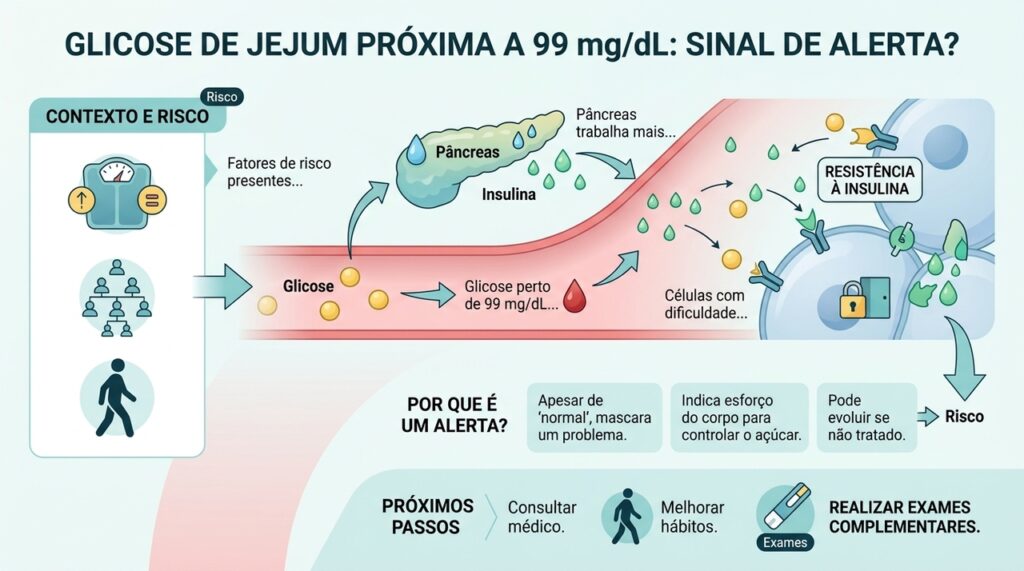 A glicemia em jejum de 99 mg/dl não é ideal para todas as idades
