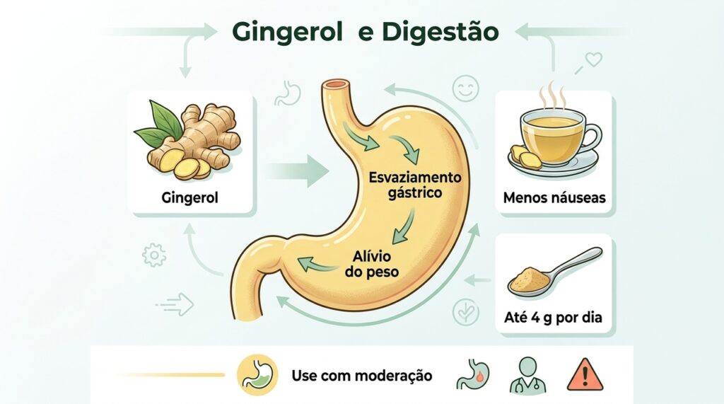 O que o consumo de gengibre faz à digestão e à saúde do estômago